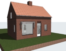 Opzetten model bestaande toestand van een woning, te Ossendrecht.