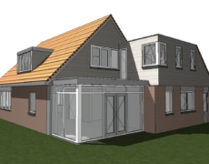 Plaatsen dakopbouw op een bestaande woning, te Breda.